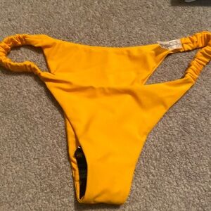 Bright orange bikini bottoms only size L